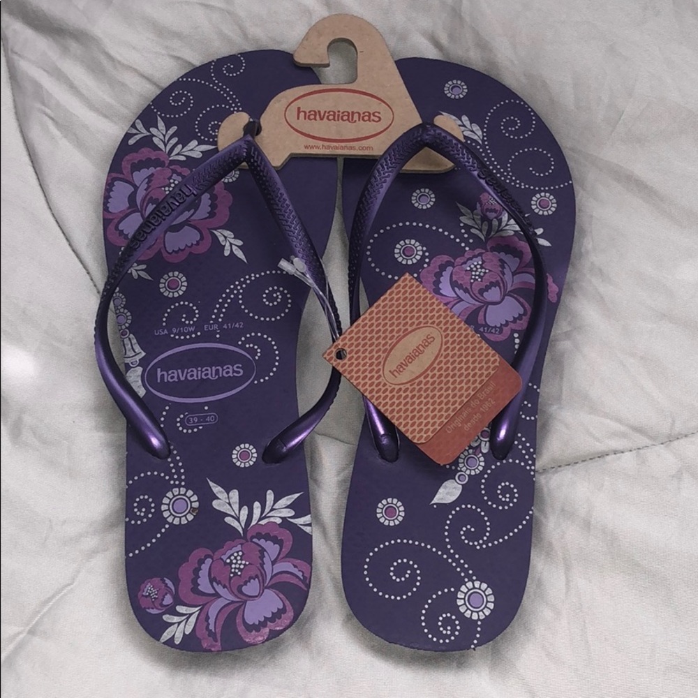 Havaianas Purple Floral Sandals